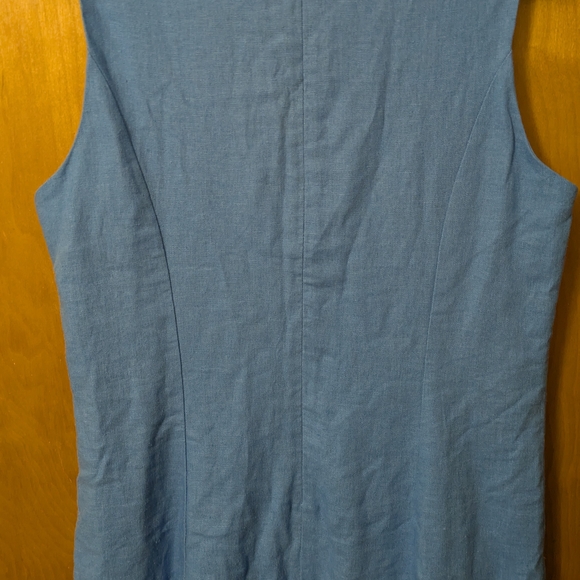 Wayf Blue Sleeveless Button-Down Dress - Picture 4 of 6
